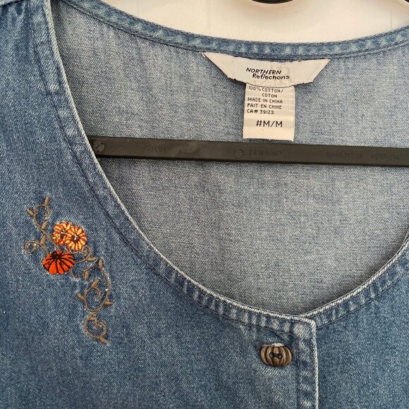 Long denim dress - Picture 3 of 7